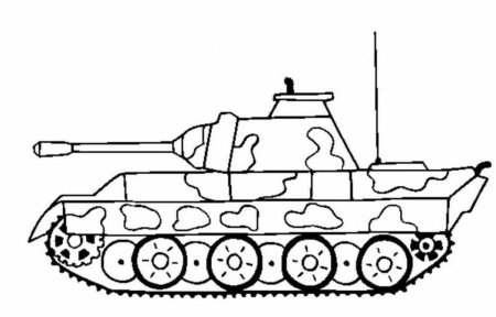 Раскраска танк т34 Военная техника