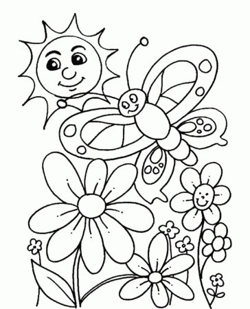 Раскраски Весна цветы для детей 4-5 лет