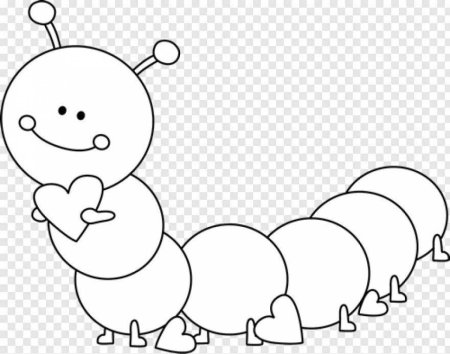 Гусеница трафарет