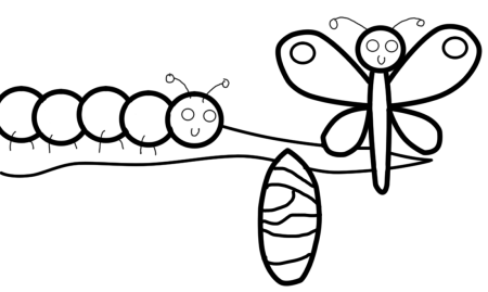 Куколка гусеницы раскраска