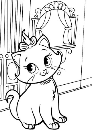 Котенок. Раскраска