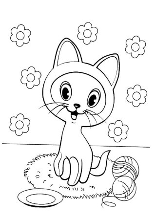 Раскраска кошечка