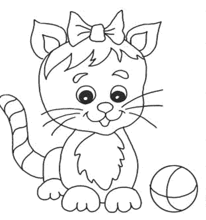 Котенок. Раскраска
