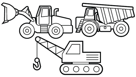 Раскраска строительная техника