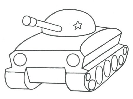 Трафарет танка для вырезания