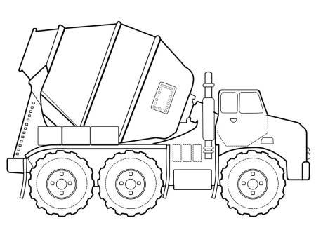 Автобетономешалка раскраски