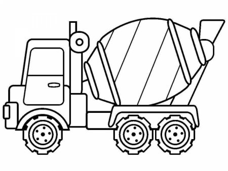 Бетономешалка раскраска