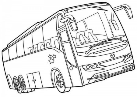 Автобус раскраска для детей