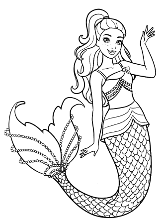 Кукла Барби раскраска