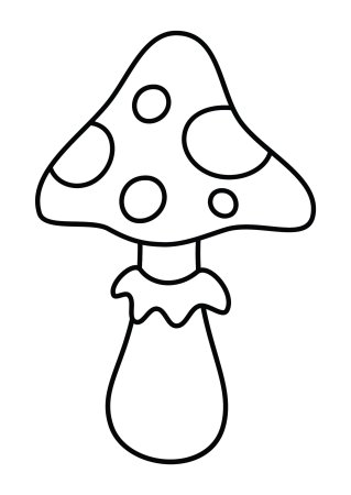 Разукрашка гриб мухомор