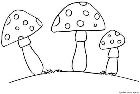 Мухомор раскраска для детей 5 лет