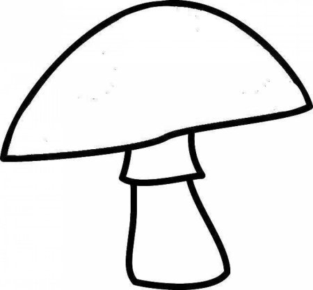 Грибок раскраска для малышей