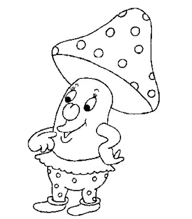 Грибы с глазами раскраска для детей