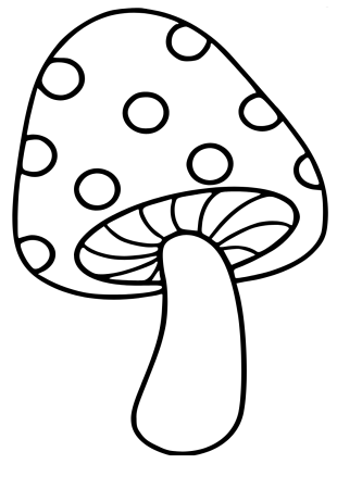 Мухомор трафарет для детей