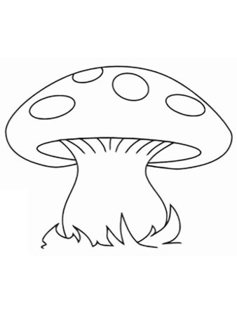 Мухомор раскраска для детей