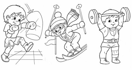 Спорт. Раскраска