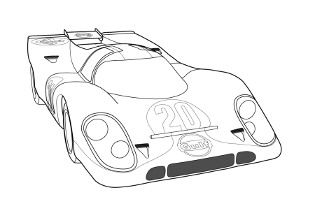 Раскраска Porsche 918 Spyder