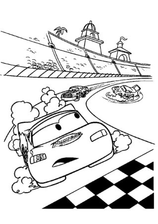 Раскраски Тачки Маккуин