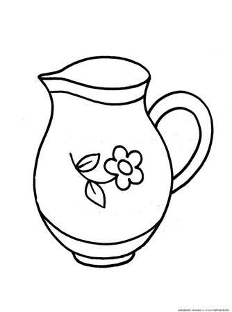 Посуда. Раскраска