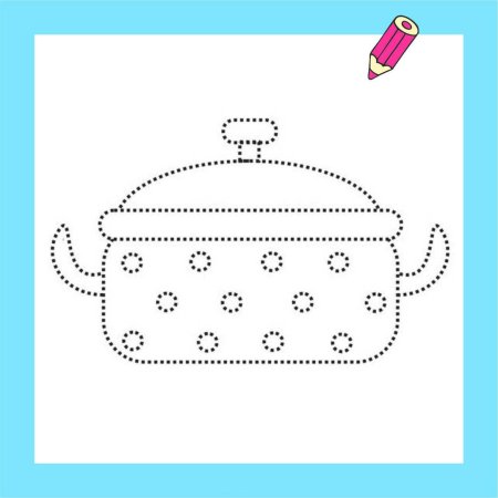 Посуда по точкам для детей