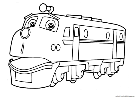 Раскраска паровозики из Чаггингтона