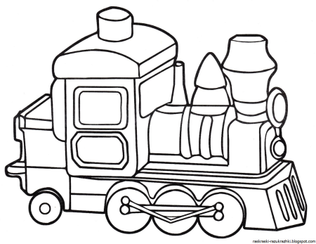 Раскраска паровозик