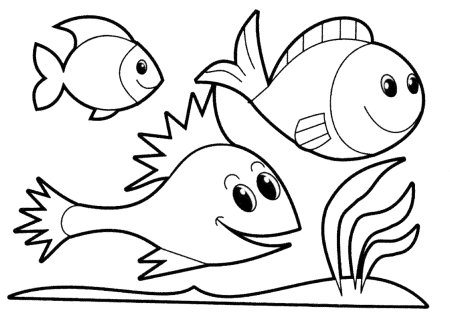 Раскраска рыбка