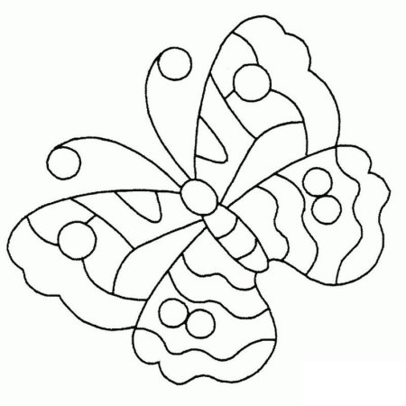 Трафарет бабочка для пластилинографии