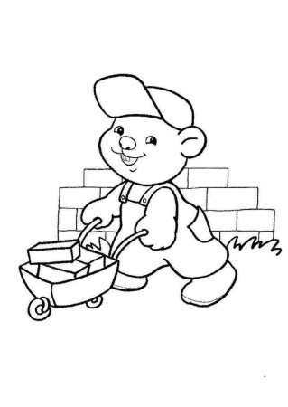 Раскраска профессии для малышей