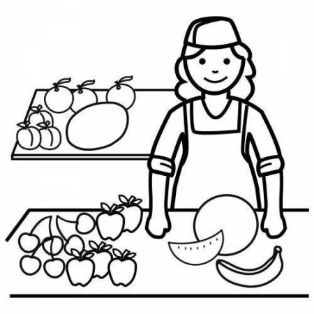 Раскраски профессии для детей 4-5 лет