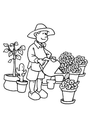 Строитель раскраска для детей