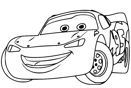 Молния Маккуин для малышей Тачки раскраска