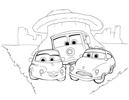 Тачки. Раскраска