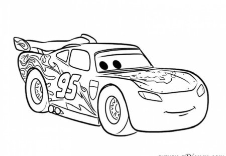 Машинка молния Маккуин раскраска