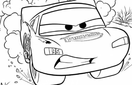 Раскраска с молнией Маквином