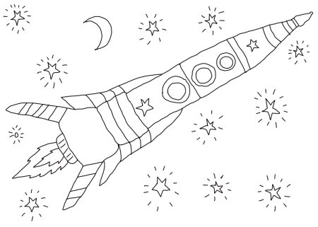 Раскраски космос для детей 3-4 лет