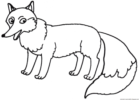 Лиса раскраска для детей