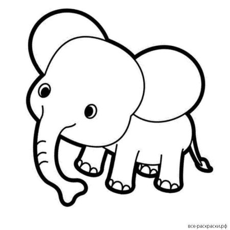 Раскраски Слон — Большая коллекция — 100 изображений