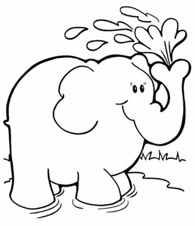 Слоник раскраска для детей 2-3 лет