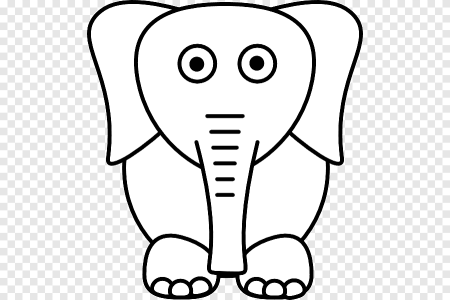 Голова слона раскраска для детей