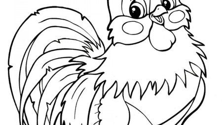 Мордочка петуха раскраска