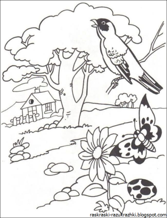 Раскраска. Весна