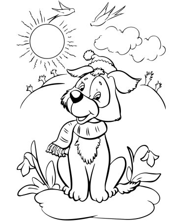 Раскраска Весна для малышей