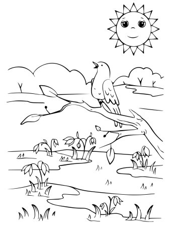 Весенние раскраски