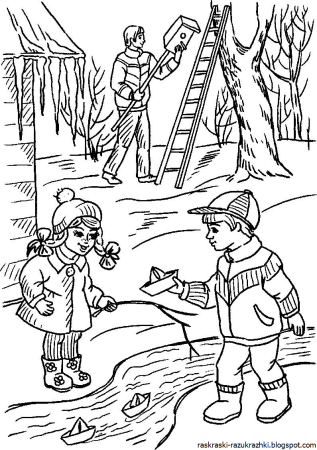 Раскраска Весна для детей