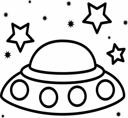 Летающая тарелка раскраска для детей
