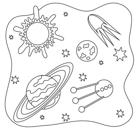 Космическая еда раскраска для детей