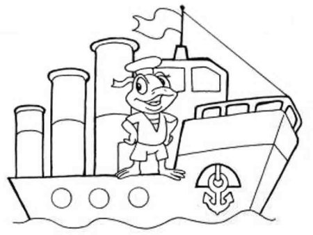 Пароход раскраска