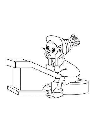 Раскраска персонажи сказки золотой ключик