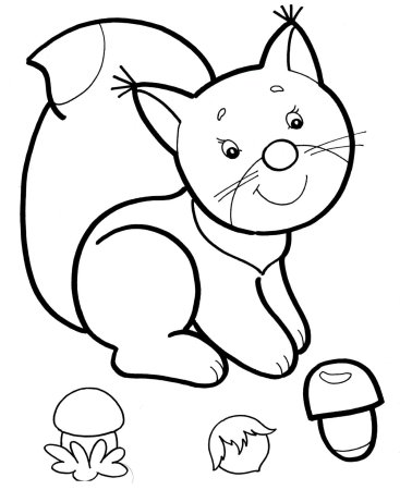 Раскраска животные для детей 3-4 лет